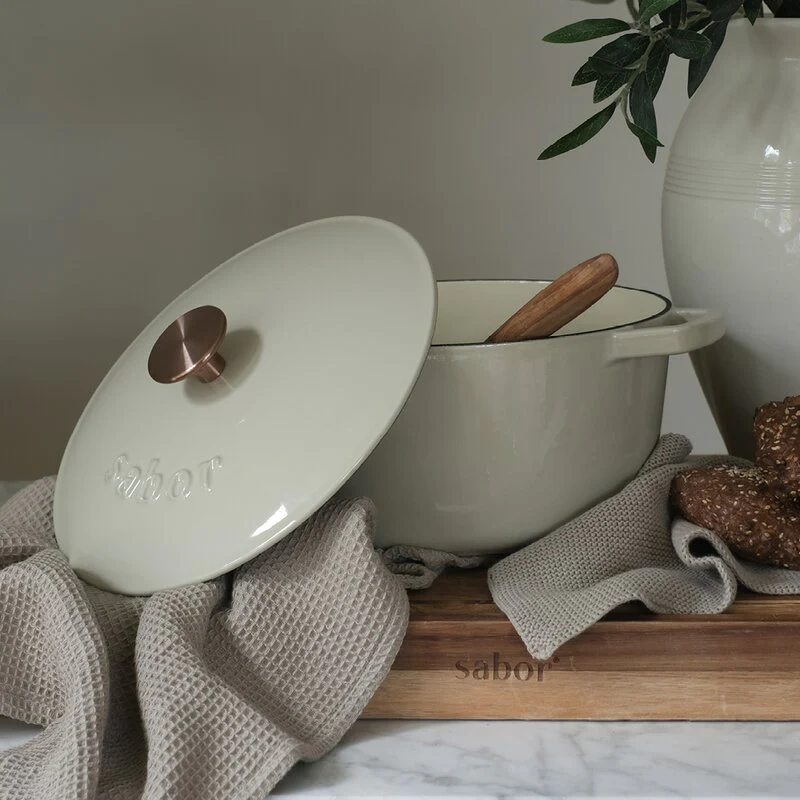 Sabor Gjutjärnsgryta 6,7 L varmgrå - Bild 3