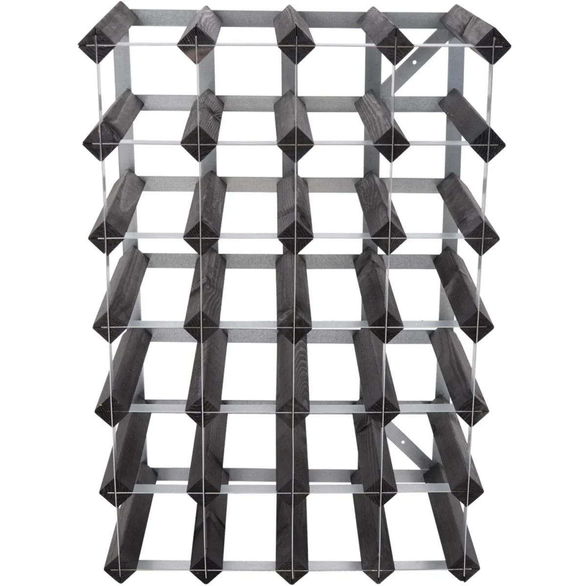 Traditional wine rack Vinställ Påbyggnadsbart 30 Flaskor Black Ash - Bild 3
