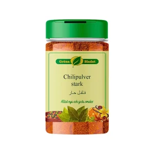 Gröna Bladet Chili Pulver Stark 100g – Intensiv hetta för köket