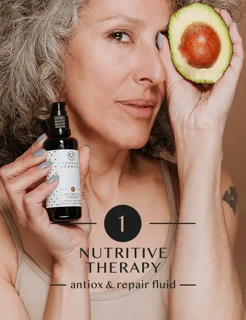 Herbera Nutritive Therapy (argan och avokado ansiktsvätska) för torr hud 50 ml - Bild 3