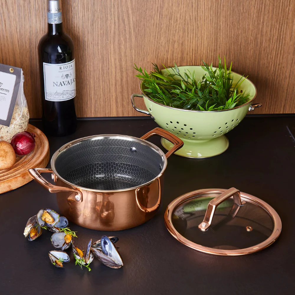 Hâws Santo gryta med lock hybrid 2,2 L Rose Gold - Bild 3