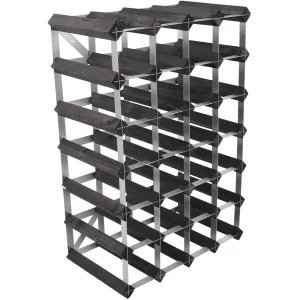 Traditional wine rack Vinställ Påbyggnadsbart 30 Flaskor Black