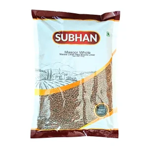 Subhan Masoor whole - Hela bruna linser 1kg (Utgånget datum nyligen med garanti)