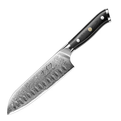 Damaskus By Haws Santokukniv 32 cm svart - Bild 2
