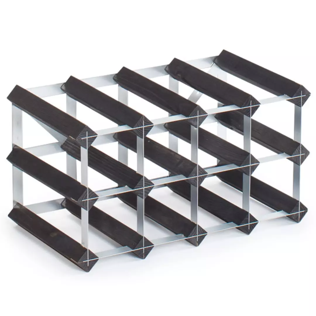 Traditional Wine Rack Vinställ Black 12 flaskor